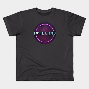 I LOVE TECHNO MUSIC Kids T-Shirt